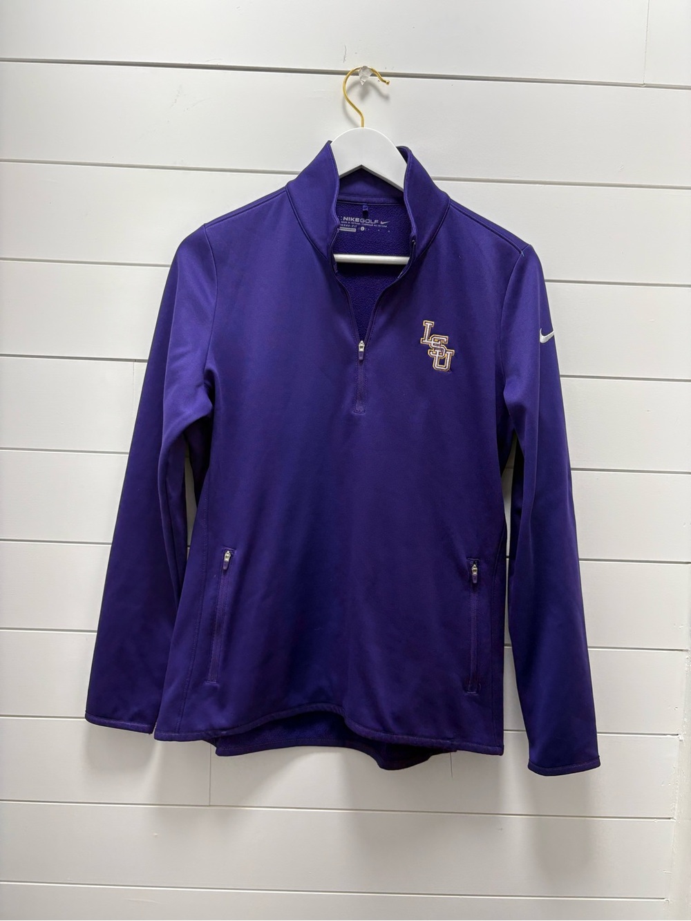 Nike Deep Purple Long Sleeve Mock-Neck Training Top